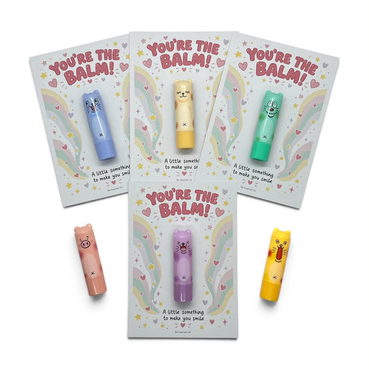 You’re the Balm! Cute Animal Lip Balm Gift with A6 Card