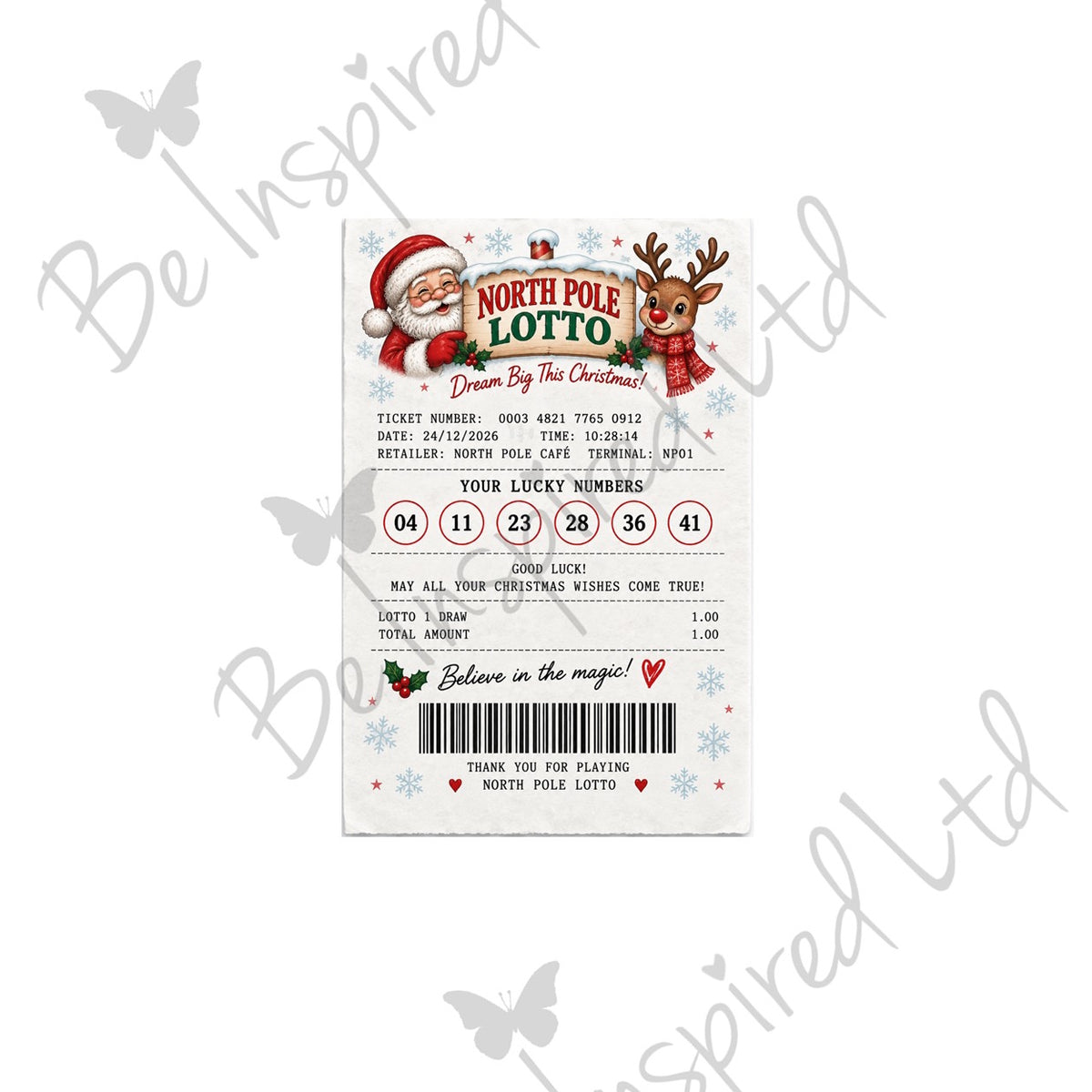 10 x North Pole lottery tickets