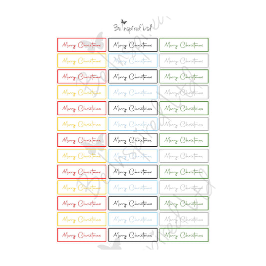 Merry Christmas card toppers (digital download)