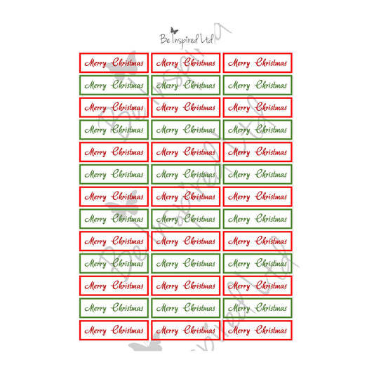 Merry Christmas card toppers (digital download)