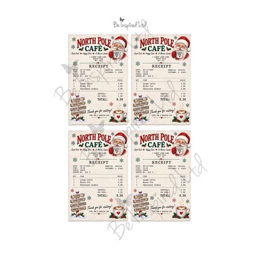 Santa's lost cafe receipt (digital download)