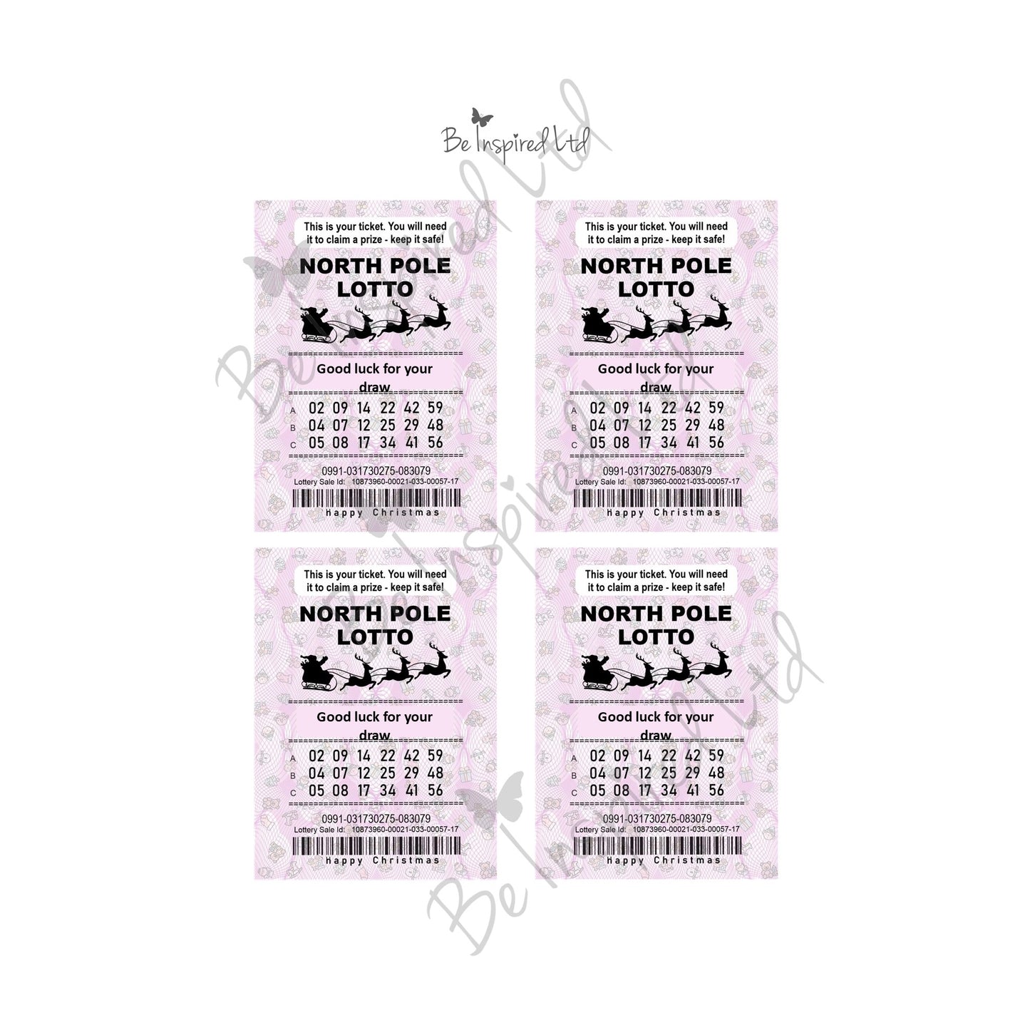 North Pole lotto ticket (digital download)