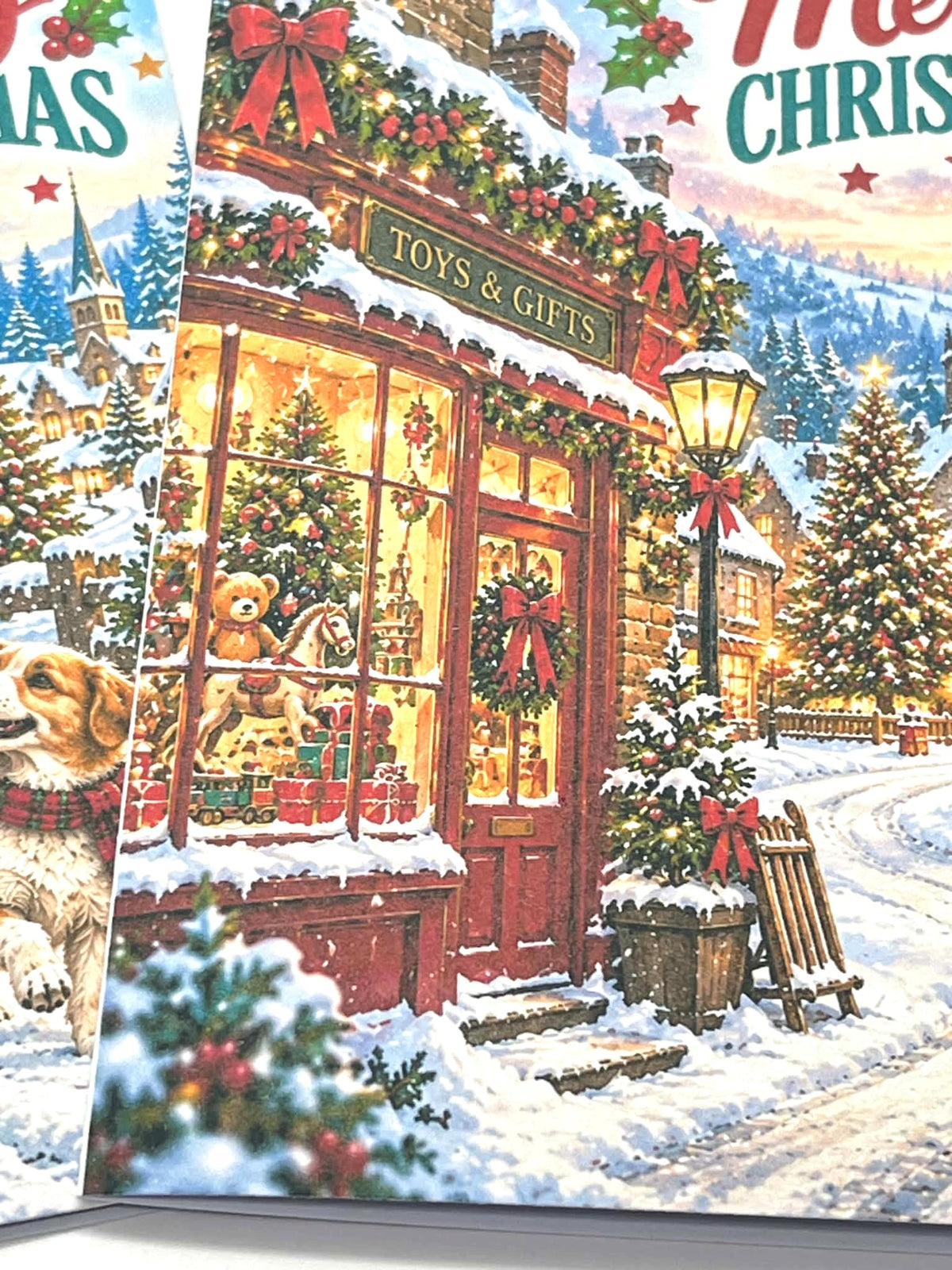 Set of 6 Retro Christmas Cards – A6 Vintage Style Festive Cards with Envelopes