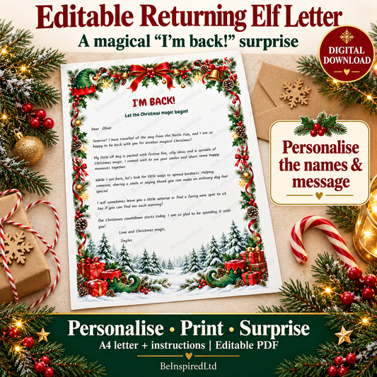 Returning elf letter (digital download)