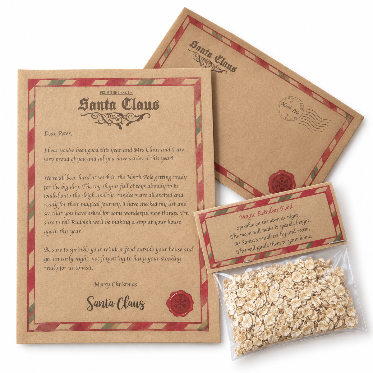 Personalised Letter from Santa & Magic Reindeer Food – Christmas Eve Gift
