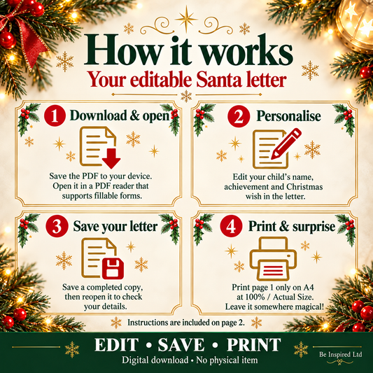 Editable Santa letter (digital download)