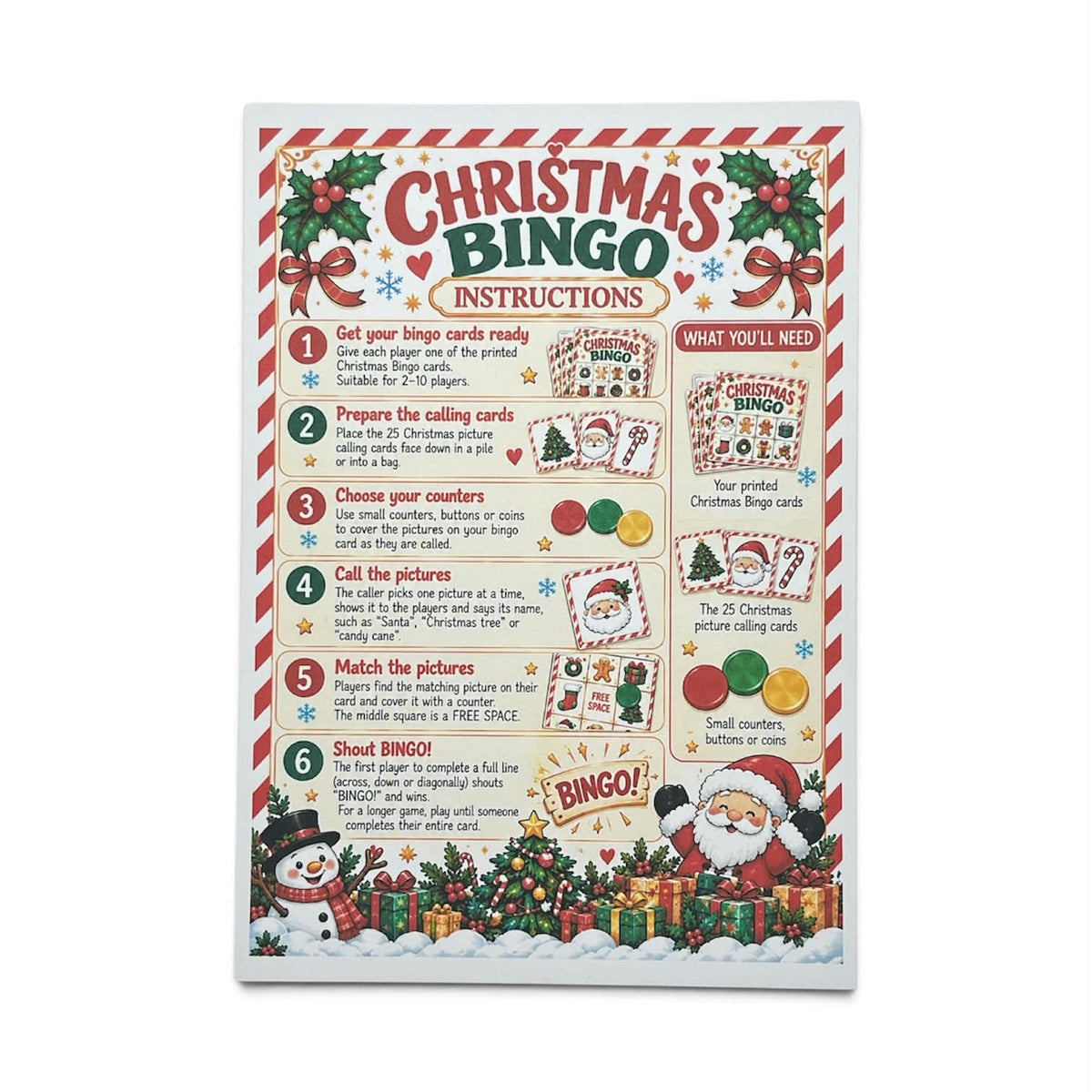 Christmas bingo game