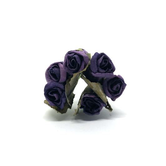 12 x Deep purple tulip roses image 0