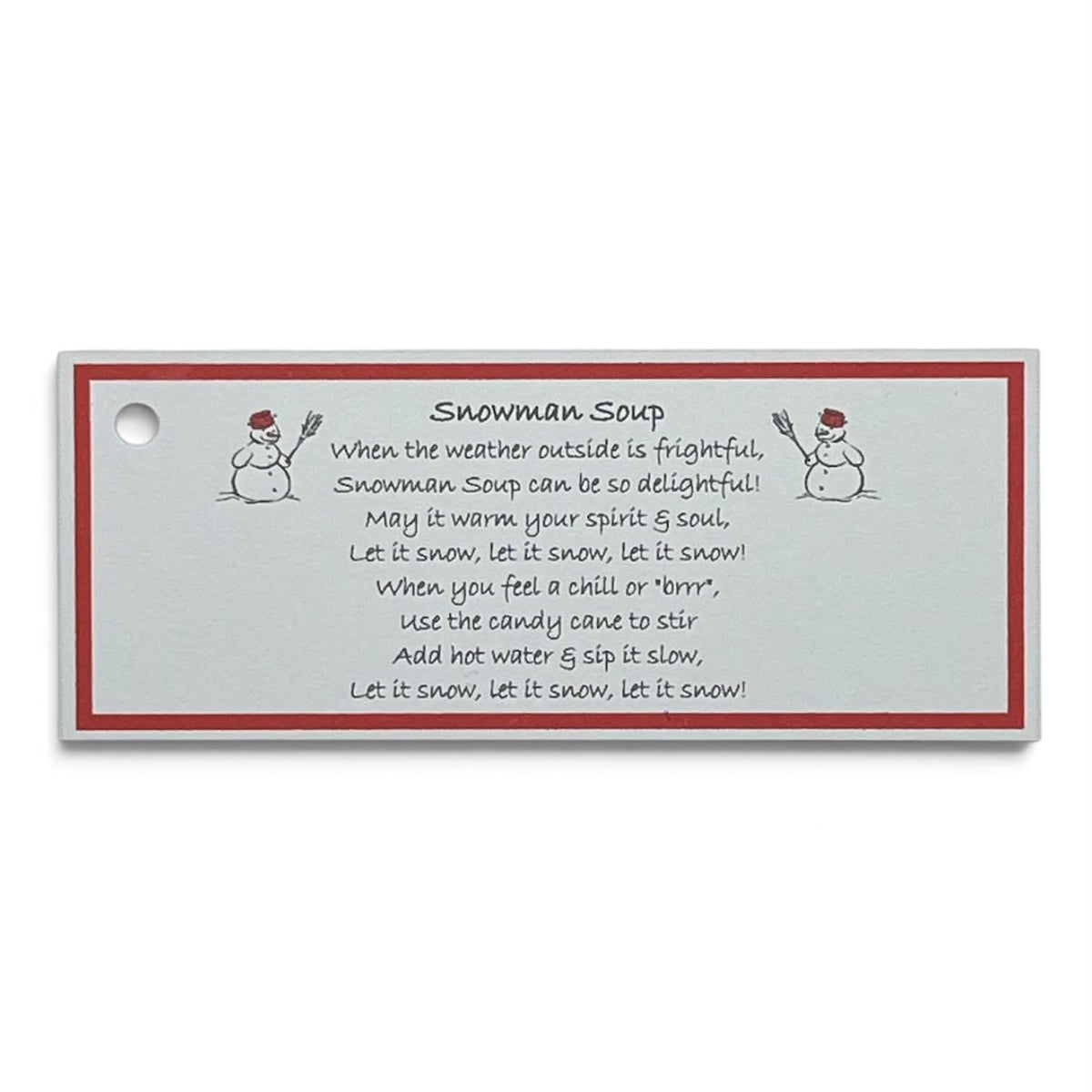 10 x Snowman Soup Gift Tags – Christmas Hot Chocolate Labels