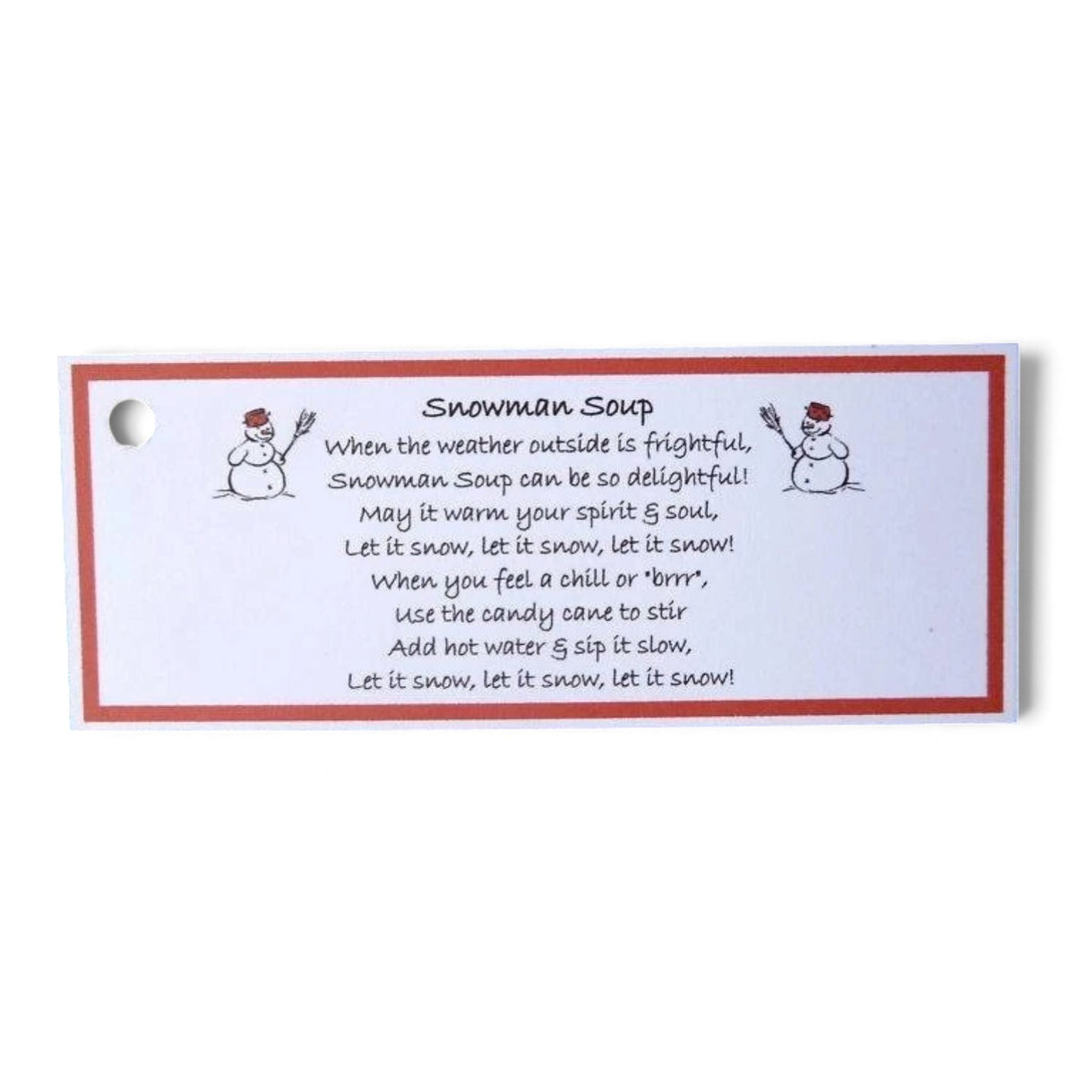 10 x Snowman Soup Gift Tags – Christmas Hot Chocolate Labels