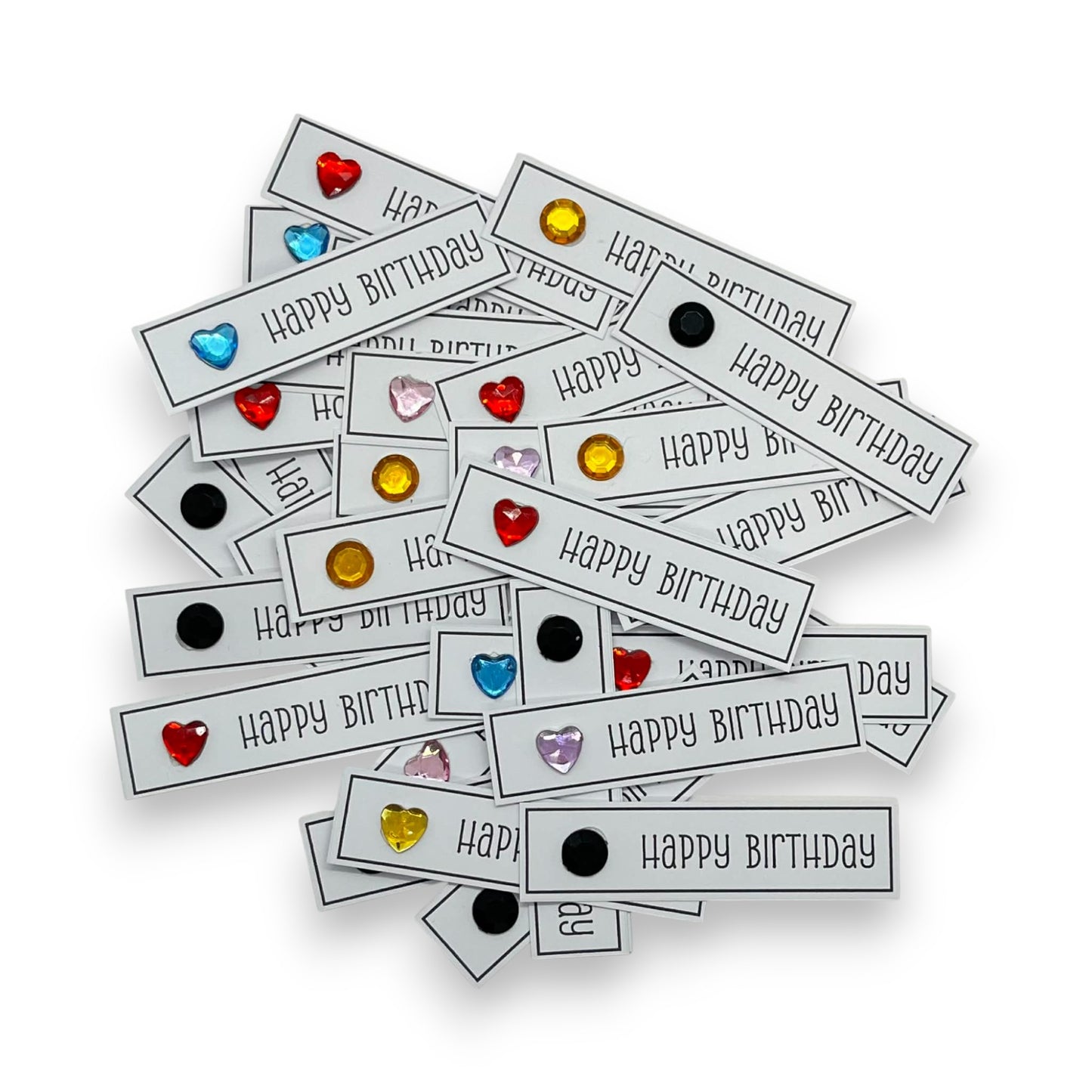 50 x Happy Birthday toppers