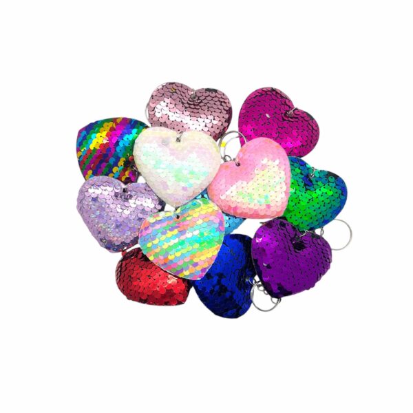 Sequin heart keyring - Image 2